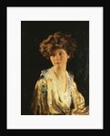 Portrait of Lady Evelyn Herbert, half length by William Orpen