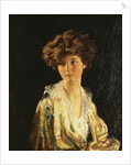Portrait of Lady Evelyn Herbert, half length by William Orpen