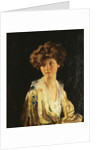 Portrait of Lady Evelyn Herbert, half length by William Orpen