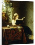 A Girl Reading; Das Lesende Madchen, 1871 by Johann Georg Meyer