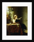 A Girl Reading; Das Lesende Madchen, 1871 by Johann Georg Meyer