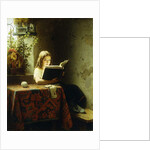A Girl Reading; Das Lesende Madchen, 1871 by Johann Georg Meyer