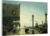 Piazza San Marco at Night by Friedrich Nerly