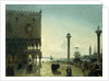 Piazza San Marco at Night by Friedrich Nerly