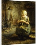 A Child Peeling Potatoes by Evert Pieters