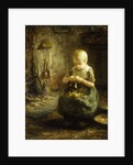 A Child Peeling Potatoes by Evert Pieters