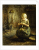 A Child Peeling Potatoes by Evert Pieters