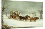 The York to London Royal Mail on the Open Road in Winter, by Henry Thomas Alken
