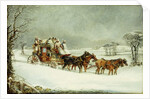 The York to London Royal Mail on the Open Road in Winter, by Henry Thomas Alken