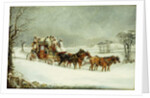 The York to London Royal Mail on the Open Road in Winter, by Henry Thomas Alken