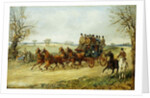 A Coach and Four on an Autumn Road by Henry Thomas Alken