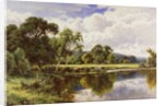 A Wooded River Landscape with Cattle by Henry Parker