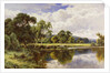 A Wooded River Landscape with Cattle by Henry Parker