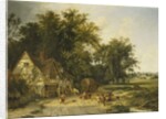 Playing Football Outside the Gun Inn, 1844 by Alfred Walter Williams