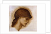 Study of a Lady's Head, by Edward Coley Burne-Jones