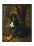 A Gun Dog with a Woodcock, 1842 by William Hammer