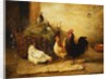 Poultry and Pigeons in an Interior, 1881 by Walter Hunt