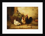 Poultry and Pigeons in an Interior, 1881 by Walter Hunt