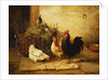 Poultry and Pigeons in an Interior, 1881 by Walter Hunt