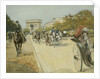 Elegant Figures Before the Arc de Triomphe, Paris by Georges Stein