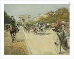 Elegant Figures Before the Arc de Triomphe, Paris by Georges Stein