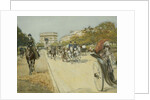 Elegant Figures Before the Arc de Triomphe, Paris by Georges Stein