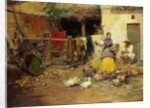 Feeding the Chickens, by Jose Benlliure y Gil