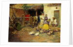 Feeding the Chickens, by Jose Benlliure y Gil
