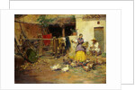 Feeding the Chickens, by Jose Benlliure y Gil