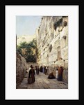 Praying at the Western Wall, Jerusalem by Gustave Bauernfeind