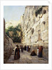 Praying at the Western Wall, Jerusalem by Gustave Bauernfeind
