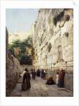 Praying at the Western Wall, Jerusalem by Gustave Bauernfeind