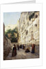 Praying at the Western Wall, Jerusalem by Gustave Bauernfeind