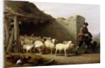 A Shepherd and his Flock, 1862 by Eugene Joseph Verboeckhoven