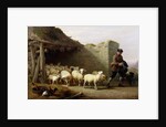 A Shepherd and his Flock, 1862 by Eugene Joseph Verboeckhoven