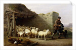 A Shepherd and his Flock, 1862 by Eugene Joseph Verboeckhoven