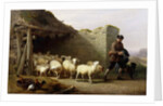 A Shepherd and his Flock, 1862 by Eugene Joseph Verboeckhoven