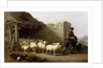 A Shepherd and his Flock, 1862 by Eugene Joseph Verboeckhoven