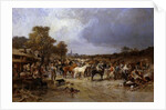 The Horse Market at Honnebont, 1871 by Jules Achille Noel