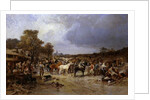 The Horse Market at Honnebont, 1871 by Jules Achille Noel