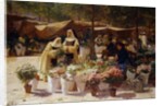 The Flower Market by Victor Gabriel Gilbert