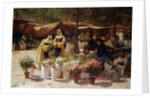 The Flower Market by Victor Gabriel Gilbert