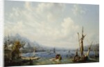 Boats on the Bosphorous, off Constantinople, 1846 by Auguste Etienne Francois Mayer