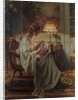 A Lady Sewing in an Interior by Delphin Enjolras