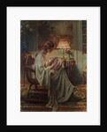 A Lady Sewing in an Interior by Delphin Enjolras