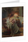 A Lady Sewing in an Interior by Delphin Enjolras