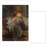 A Lady Sewing in an Interior by Delphin Enjolras