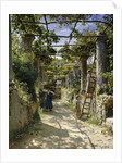 In the Shadow of an Italian Pergola, A Warm Afternoon in Anacapri, 1884 by Peder Monsted