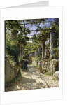 In the Shadow of an Italian Pergola, A Warm Afternoon in Anacapri, 1884 by Peder Monsted