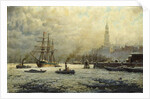The Port of Hamburg, 1893 by Georg Schmitz